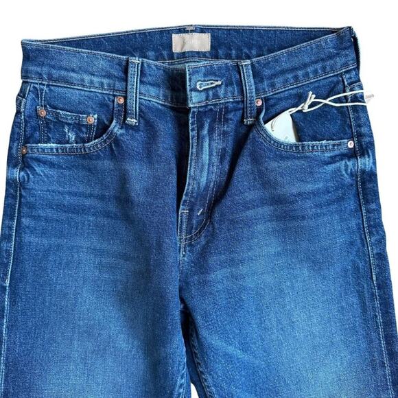 NWT Mother The Mid Rise Rider Ankle Fray Denim in Local Charm 25 - Picture 5 of 12